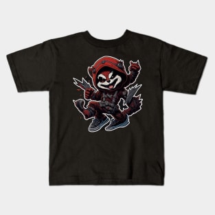 Red Panda Ninja_009 Kids T-Shirt